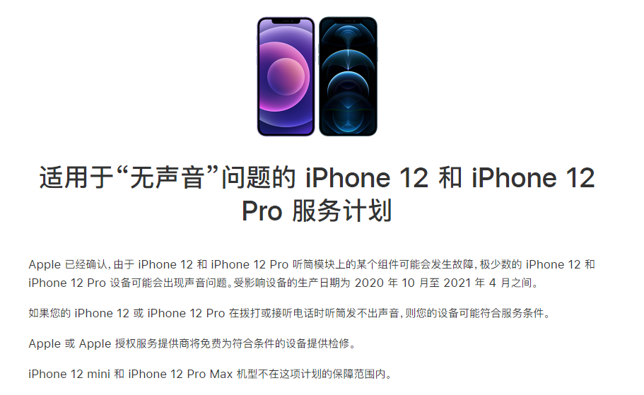 永修苹果手机维修分享iPhone 12/Pro 拨打或接听电话时无声音怎么办 